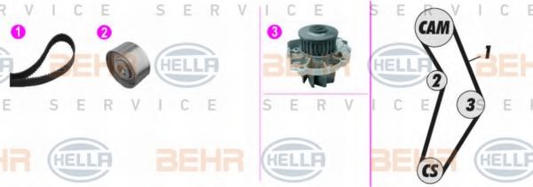 BEHR HELLA SERVICE 8MP 376 816-891 Комплект ремня ГРМ для LANCIA (Лансиа/лянча) BEHR HELLA SERVICE 8MP 376 816-891 Комплект ремня ГРМ для LANCIA (Лансиа/лянча)