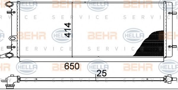 BEHR HELLA SERVICE 8MK 376 888-784 Радиатор, охлаждение двигателя для AUDI TT (Ауди Тт) BEHR HELLA SERVICE 8MK 376 888-784 Радиатор, охлаждение двигателя для AUDI TT (Ауди Тт)