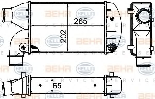 BEHR HELLA SERVICE 8ML 376 899-001 Интеркулер для FIAT TEMPRA (Фиат Тэмпра) BEHR HELLA SERVICE 8ML 376 899-001 Интеркулер для FIAT TEMPRA (Фиат Тэмпра)