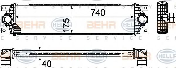 BEHR HELLA SERVICE 8ML 376 899-011 Интеркулер 