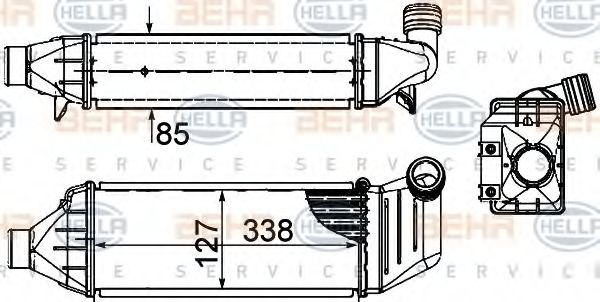 BEHR HELLA SERVICE 8ML 376 899-081 Интеркулер 