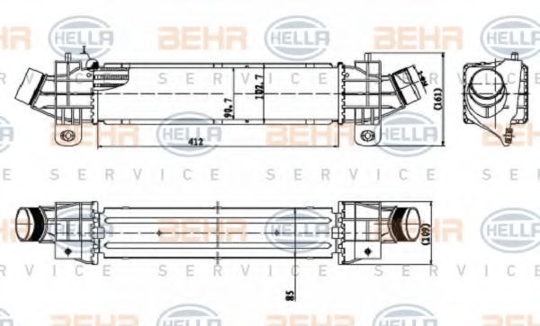 BEHR HELLA SERVICE 8ML 376 899-091 Интеркулер 