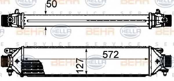 BEHR HELLA SERVICE 8ML 376 899-131 Интеркулер 