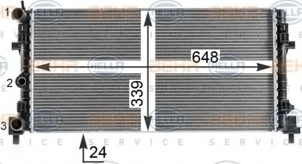 BEHR HELLA SERVICE 8MK 376 902-011 Радиатор, охлаждение двигателя для SKODA (Шкода) BEHR HELLA SERVICE 8MK 376 902-011 Радиатор, охлаждение двигателя для SKODA (Шкода)