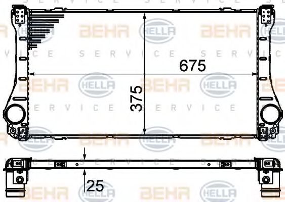 BEHR HELLA SERVICE 8ML 376 910-081 Интеркулер 