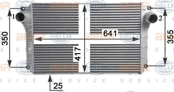 BEHR HELLA SERVICE 8ML 376 910-091 Интеркулер 