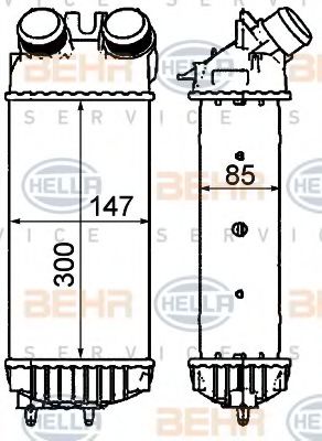 BEHR HELLA SERVICE 8ML 376 911-401 Интеркулер 