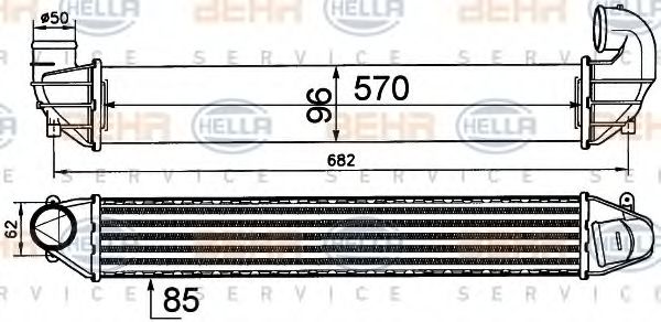 BEHR HELLA SERVICE 8ML 376 911-411 Интеркулер 