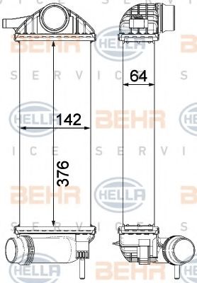 BEHR HELLA SERVICE 8ML 376 912-111 Интеркулер 