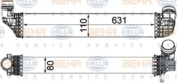 BEHR HELLA SERVICE 8ML 376 912-121 Интеркулер 