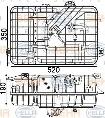 BEHR HELLA SERVICE 8MA 376 923-771 Компенсационный бак, охлаждающая жидкость для MERCEDES-BENZ ACTROS MP4 (Мэрcэдэс-бэнз Аcтрос мп4) BEHR HELLA SERVICE 8MA 376 923-771 Компенсационный бак, охлаждающая жидкость для MERCEDES-BENZ ACTROS MP4 (Мэрcэдэс-бэнз Аcтрос мп4)