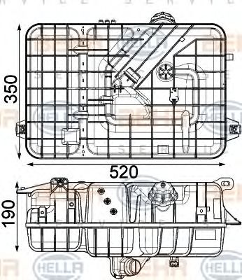 BEHR HELLA SERVICE 8MA 376 923-781 Компенсационный бак, охлаждающая жидкость для MERCEDES-BENZ ACTROS MP4 (Мэрcэдэс-бэнз Аcтрос мп4) BEHR HELLA SERVICE 8MA 376 923-781 Компенсационный бак, охлаждающая жидкость для MERCEDES-BENZ ACTROS MP4 (Мэрcэдэс-бэнз Аcтрос мп4)