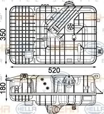 BEHR HELLA SERVICE 8MA 376 923-791 Компенсационный бак, охлаждающая жидкость для MERCEDES-BENZ ACTROS MP4 (Мэрcэдэс-бэнз Аcтрос мп4) BEHR HELLA SERVICE 8MA 376 923-791 Компенсационный бак, охлаждающая жидкость для MERCEDES-BENZ ACTROS MP4 (Мэрcэдэс-бэнз Аcтрос мп4)