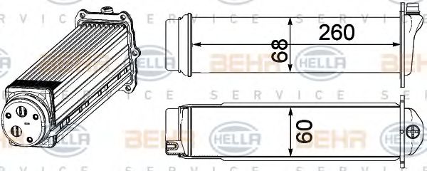 BEHR HELLA SERVICE 8ML 376 924-101 Интеркулер 