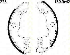 TRISCAN 8100 16518 Тормозные колодоки для FORD FIESTA (Форд Фиэста) TRISCAN 8100 16518 Тормозные колодоки для FORD FIESTA (Форд Фиэста)