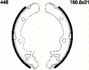 TRISCAN 8100 68448 Тормозные колодоки для SUBARU (Субару) TRISCAN 8100 68448 Тормозные колодоки для SUBARU (Субару)