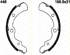 TRISCAN 8100 68449 Тормозные колодоки для SUBARU (Субару) TRISCAN 8100 68449 Тормозные колодоки для SUBARU (Субару)