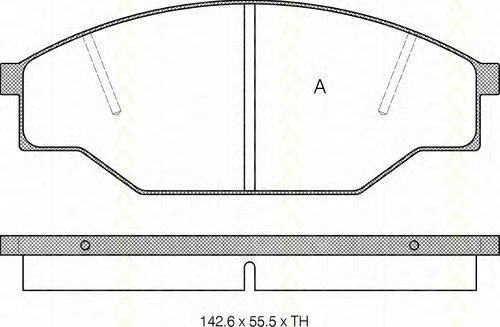 TRISCAN 8110 10005 Тормозные колодки для VOLKSWAGEN TARO (Фольксваген Таро) TRISCAN 8110 10005 Тормозные колодки для VOLKSWAGEN TARO (Фольксваген Таро)