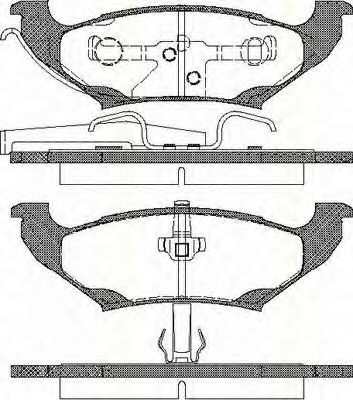 TRISCAN 8110 10523 Тормозные колодки для DODGE CARAVAN (Додж Караван) TRISCAN 8110 10523 Тормозные колодки для DODGE CARAVAN (Додж Караван)