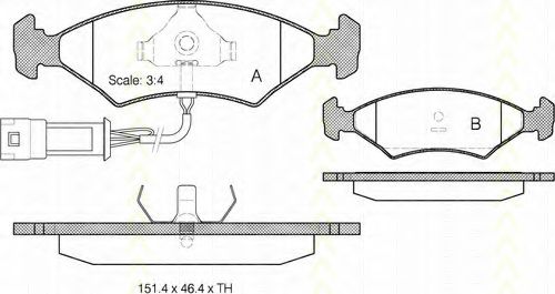 TRISCAN 8110 16801 Тормозные колодки для FORD FIESTA (Форд Фиэста) TRISCAN 8110 16801 Тормозные колодки для FORD FIESTA (Форд Фиэста)