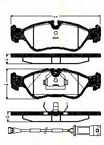 TRISCAN 8110 24891 Тормозные колодки для OPEL OMEGA A (Опель Омэга а) TRISCAN 8110 24891 Тормозные колодки для OPEL OMEGA A (Опель Омэга а)