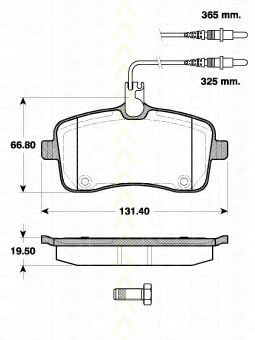 TRISCAN 8110 28035 Тормозные колодки для PEUGEOT 407 (Пежо 407) TRISCAN 8110 28035 Тормозные колодки для PEUGEOT 407 (Пежо 407)