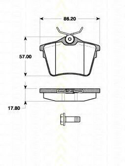 TRISCAN 8110 28036 Тормозные колодки для PEUGEOT 407 (Пежо 407) TRISCAN 8110 28036 Тормозные колодки для PEUGEOT 407 (Пежо 407)