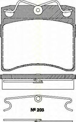 TRISCAN 8110 29153 Тормозные колодки для VOLKSWAGEN (Фольксваген) TRISCAN 8110 29153 Тормозные колодки для VOLKSWAGEN (Фольксваген)