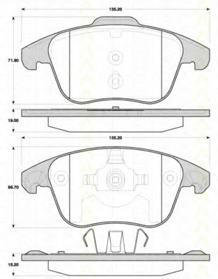 TRISCAN 8110 38006 Тормозные колодки для CITROËN C4 PICASSO I (CитроËн С4 пикассо 1) TRISCAN 8110 38006 Тормозные колодки для CITROËN C4 PICASSO I (CитроËн С4 пикассо 1)