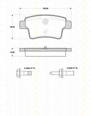 TRISCAN 8110 38007 Тормозные колодки для CITROËN C4 PICASSO I (CитроËн С4 пикассо 1) TRISCAN 8110 38007 Тормозные колодки для CITROËN C4 PICASSO I (CитроËн С4 пикассо 1)