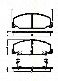 TRISCAN 8110 40959 Тормозные колодки для HONDA ACCORD II (Хонда Аccорд 2) TRISCAN 8110 40959 Тормозные колодки для HONDA ACCORD II (Хонда Аccорд 2)