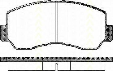 TRISCAN 8110 42011 Тормозные колодки для MITSUBISHI GALANT (Митсубиши/митсубиси Галант) TRISCAN 8110 42011 Тормозные колодки для MITSUBISHI GALANT (Митсубиши/митсубиси Галант)