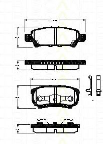 TRISCAN 8110 42024 Тормозные колодки для MITSUBISHI LANCER (Митсубиши/митсубиси Ланcэр) TRISCAN 8110 42024 Тормозные колодки для MITSUBISHI LANCER (Митсубиши/митсубиси Ланcэр)