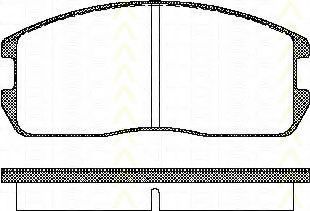 TRISCAN 8110 42832 Тормозные колодки для MITSUBISHI COLT II (Митсубиши/митсубиси Cолт 2) TRISCAN 8110 42832 Тормозные колодки для MITSUBISHI COLT II (Митсубиши/митсубиси Cолт 2)
