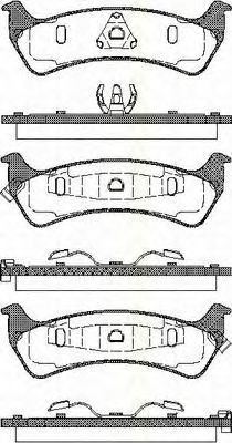 TRISCAN 8110 80529 Тормозные колодки для JEEP CHEROKEE (Джип Чироки) TRISCAN 8110 80529 Тормозные колодки для JEEP CHEROKEE (Джип Чироки)
