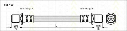 TRISCAN 8150 13117 Тормозной шланг для TOYOTA HIACE II (Тойота/тоета Хиаcэ 2) TRISCAN 8150 13117 Тормозной шланг для TOYOTA HIACE II (Тойота/тоета Хиаcэ 2)