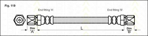 TRISCAN 8150 24106 Тормозной шланг для OPEL MANTA B CC (Опель Манта б cc) TRISCAN 8150 24106 Тормозной шланг для OPEL MANTA B CC (Опель Манта б cc)