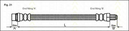 TRISCAN 8150 25003 Тормозной шланг для RENAULT KANGOO RAPID (Рено Кангу рапид) TRISCAN 8150 25003 Тормозной шланг для RENAULT KANGOO RAPID (Рено Кангу рапид)