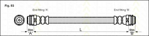 TRISCAN 8150 29229 Тормозной шланг для SEAT TOLEDO II (Сеат Толедо 2) TRISCAN 8150 29229 Тормозной шланг для SEAT TOLEDO II (Сеат Толедо 2)