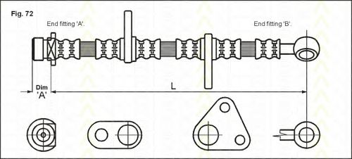 TRISCAN 8150 40109 Тормозной шланг для HONDA (Хонда) TRISCAN 8150 40109 Тормозной шланг для HONDA (Хонда)