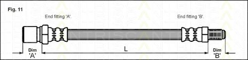 TRISCAN 8150 43114 Тормозной шланг для HYUNDAI SONATA II (Хендай Соната 2) TRISCAN 8150 43114 Тормозной шланг для HYUNDAI SONATA II (Хендай Соната 2)
