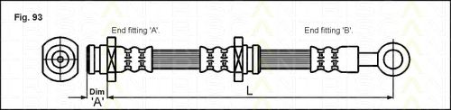 TRISCAN 8150 69103 Тормозной шланг для DAEWOO TICO (Дэу Тиcо) TRISCAN 8150 69103 Тормозной шланг для DAEWOO TICO (Дэу Тиcо)