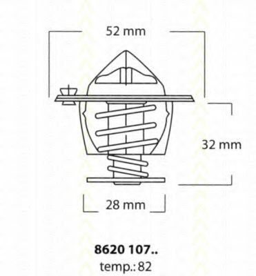 TRISCAN 8620 10782 Термостат, охлаждающая жидкость для DAIHATSU FEROZA HARD TOP (Дайхатсу Фэроза хард топ) TRISCAN 8620 10782 Термостат, охлаждающая жидкость для DAIHATSU FEROZA HARD TOP (Дайхатсу Фэроза хард топ)