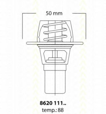 TRISCAN 8620 11191 Термостат, охлаждающая жидкость для RENAULT CLIO I (Рено Cлио и) TRISCAN 8620 11191 Термостат, охлаждающая жидкость для RENAULT CLIO I (Рено Cлио и)