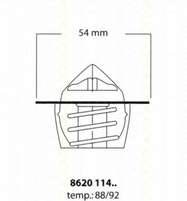 TRISCAN 8620 11492 Термостат, охлаждающая жидкость для CITROËN XSARA (CитроËн Ксара) TRISCAN 8620 11492 Термостат, охлаждающая жидкость для CITROËN XSARA (CитроËн Ксара)