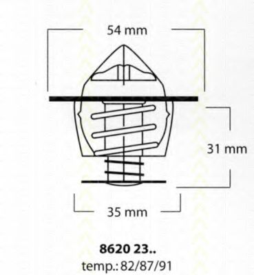 TRISCAN 8620 2387 Термостат, охлаждающая жидкость для AUDI COUPE (Ауди Cоупэ) TRISCAN 8620 2387 Термостат, охлаждающая жидкость для AUDI COUPE (Ауди Cоупэ)
