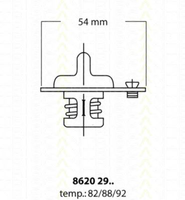 TRISCAN 8620 2982 Термостат, охлаждающая жидкость для NISSAN SILVIA (Ниссан Силvиа) TRISCAN 8620 2982 Термостат, охлаждающая жидкость для NISSAN SILVIA (Ниссан Силvиа)