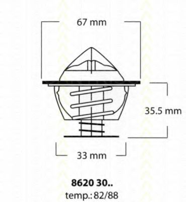 TRISCAN 8620 3082 Термостат, охлаждающая жидкость для BMW (Бмв) TRISCAN 8620 3082 Термостат, охлаждающая жидкость для BMW (Бмв)