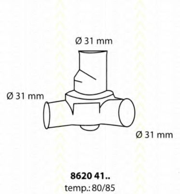 TRISCAN 8620 4185 Термостат, охлаждающая жидкость для FIAT (Фиат) TRISCAN 8620 4185 Термостат, охлаждающая жидкость для FIAT (Фиат)