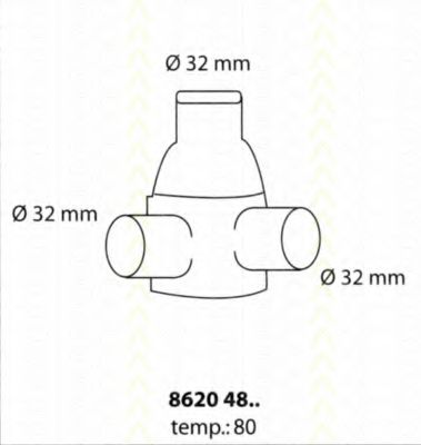 TRISCAN 8620 4880 Термостат, охлаждающая жидкость для FIAT SUPERBRAVO (Фиат Супербраvо) TRISCAN 8620 4880 Термостат, охлаждающая жидкость для FIAT SUPERBRAVO (Фиат Супербраvо)